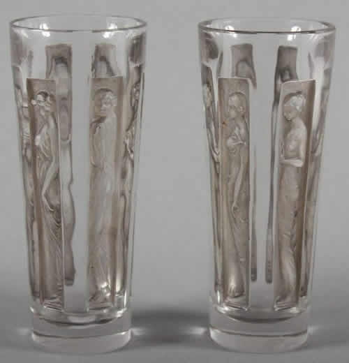 R. Lalique Six Figurines Shot Glass