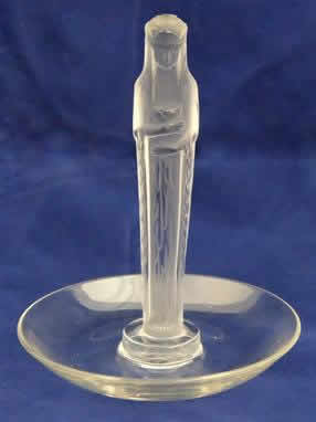 R. Lalique Statuette De La Fontaine Ashtray