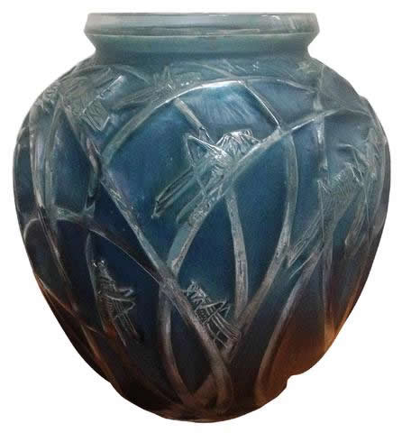 R. Lalique Sauterelles Vase