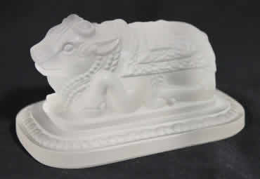 R. Lalique Taureau Sacre Paperweight