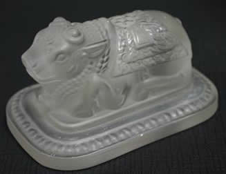R. Lalique Taureau Sacre Paperweight