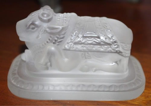R. Lalique Taureau Sacre Paperweight