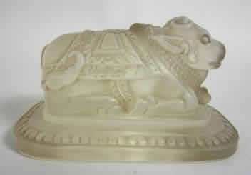 R. Lalique Taureau Sacre Paperweight