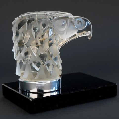 R. Lalique Tete D'Aigle Bookend
