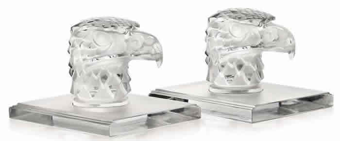 R. Lalique Tete D'Aigle-B Bookend