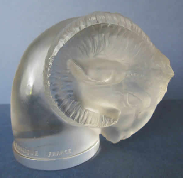 R. Lalique Tete De Belier Car Mascot