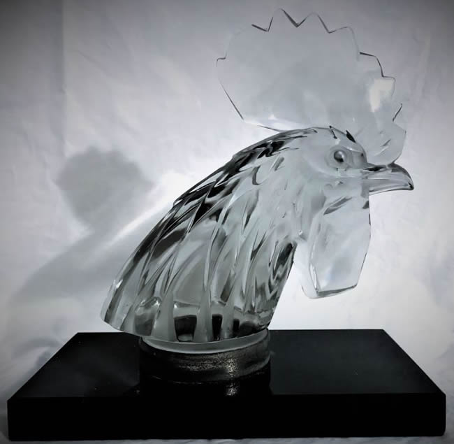 R. Lalique Tete De Coq Bookend