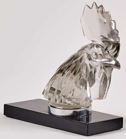R. Lalique Tete De Coq Bookend