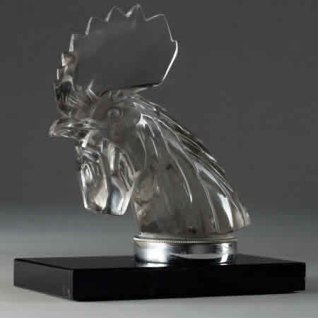 R. Lalique Tete De Coq Bookend