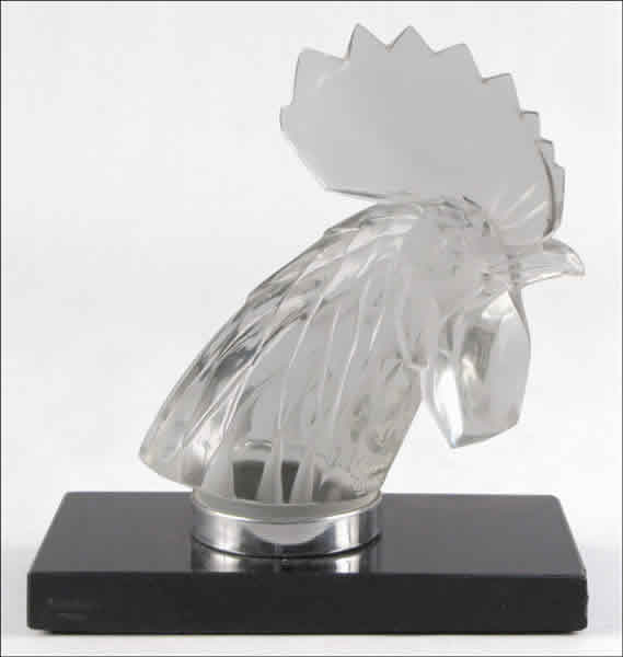 R. Lalique Tete De Coq Bookend