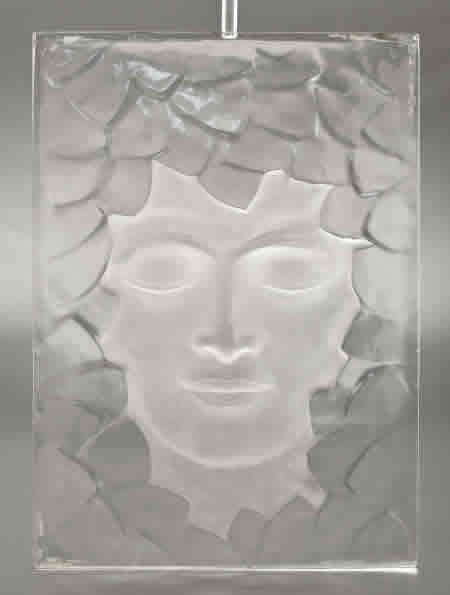 R. Lalique Tete De Femme Aux Feuillages Panel