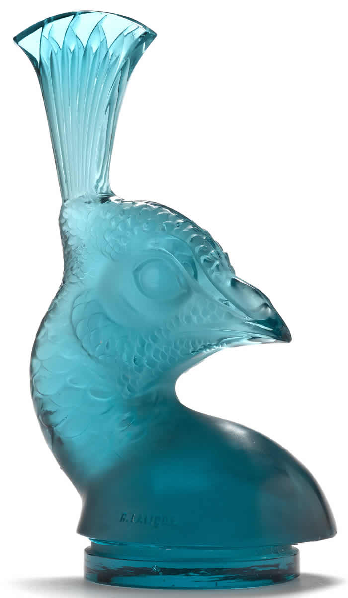 R. Lalique Tete De Paon Hood Ornament