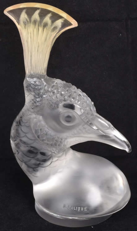 R. Lalique Tete De Paon Mascotte