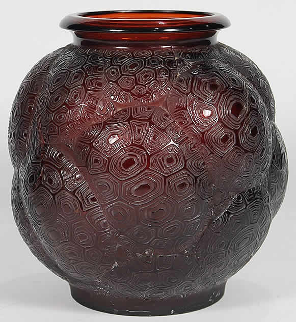 R. Lalique Tortues Vase