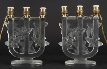 R. Lalique Trois Branches Roitelets Candelabra