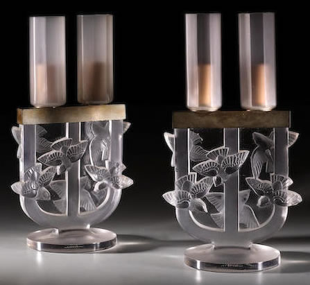 R. Lalique Trois Branches Roitelets Candelabra