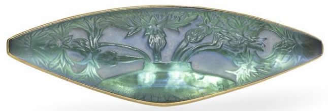 R. Lalique Vase De Bluets-2 Brooch