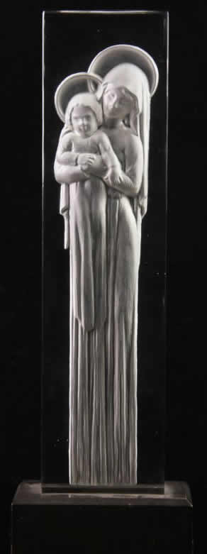 R. Lalique Vierge a L'Enfant Statue