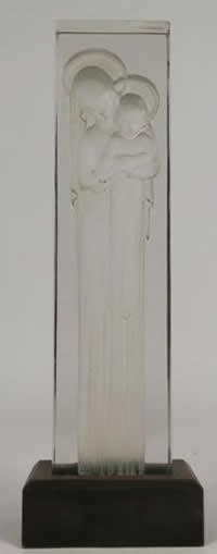 R. Lalique Vierge a L'Enfant Statue