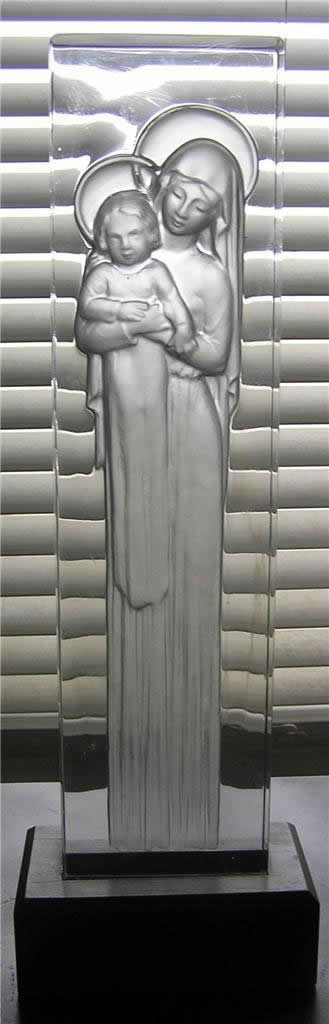 R. Lalique Vierge a L'Enfant Statue
