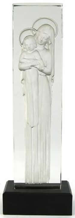 R. Lalique Vierge a L'Enfant Statue