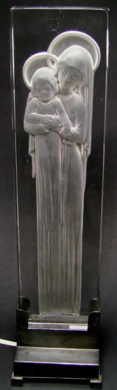 R. Lalique Vierge a L'Enfant Statue