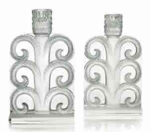 R. Lalique Volutes Candlestick
