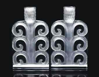 R. Lalique Volutes Candlestick