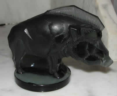 R. Lalique Wild Boar Car Mascot