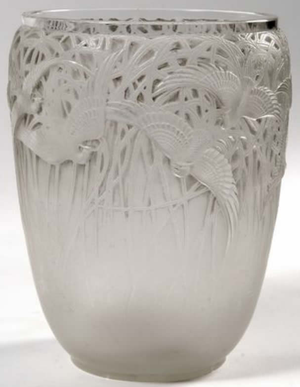 R. Lalique Aigrettes Vase