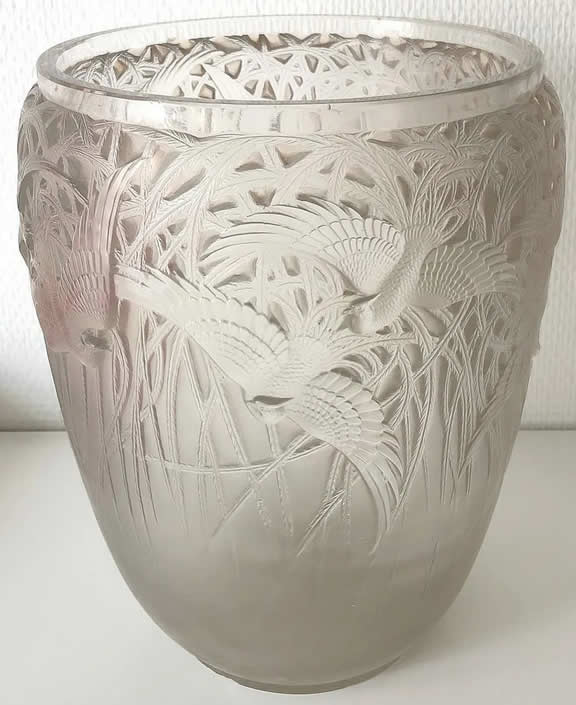 R. Lalique Aigrettes Vase