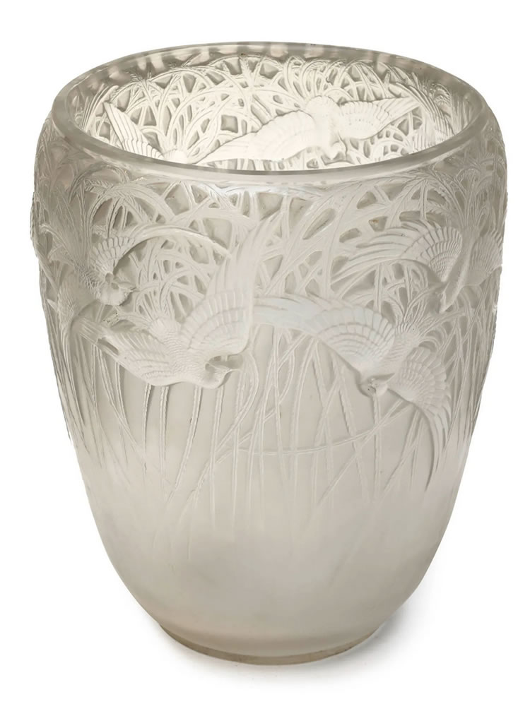 R. Lalique Aigrettes Vase