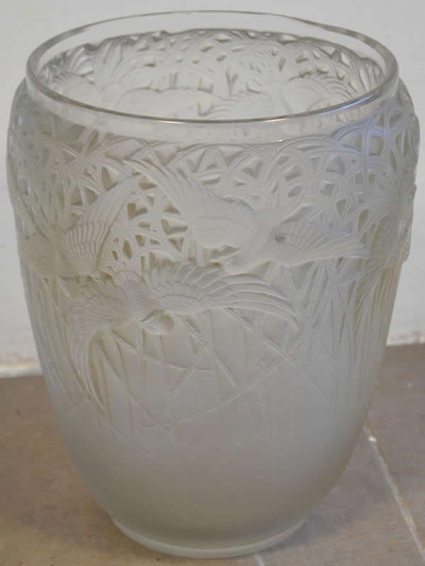 R. Lalique Aigrettes Vase