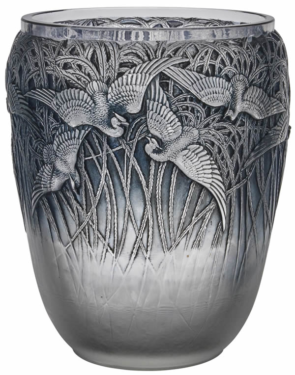R. Lalique Aigrettes Vase