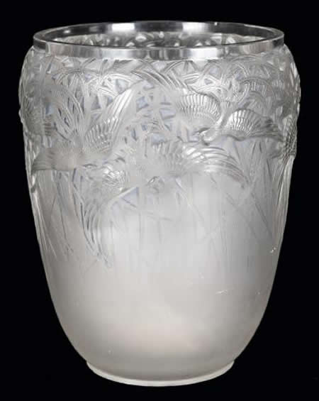 R. Lalique Aigrettes Vase