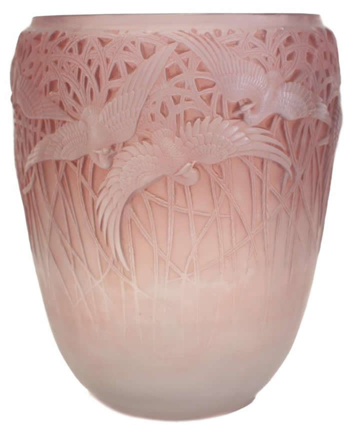 R. Lalique Aigrettes Vase