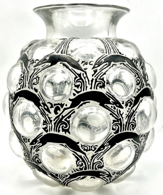 R. Lalique Antilopes Vase