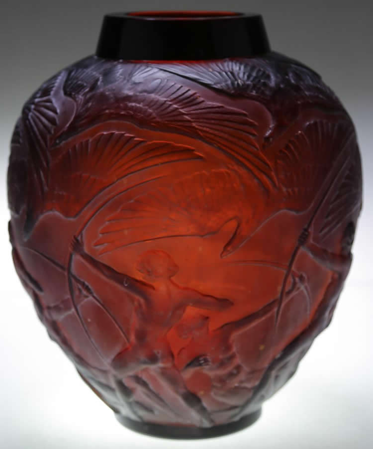 R. Lalique Archers Vase