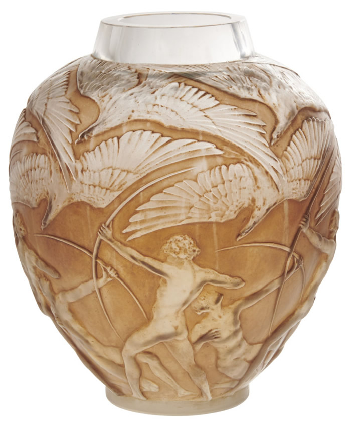 R. Lalique Archers Vase