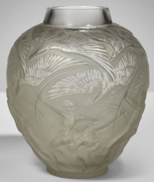 R. Lalique Archers Vase