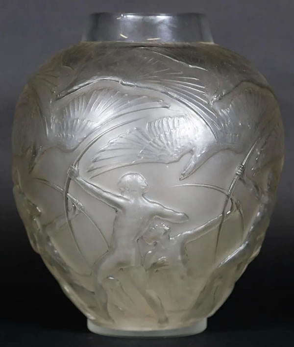 R. Lalique Archers Vase