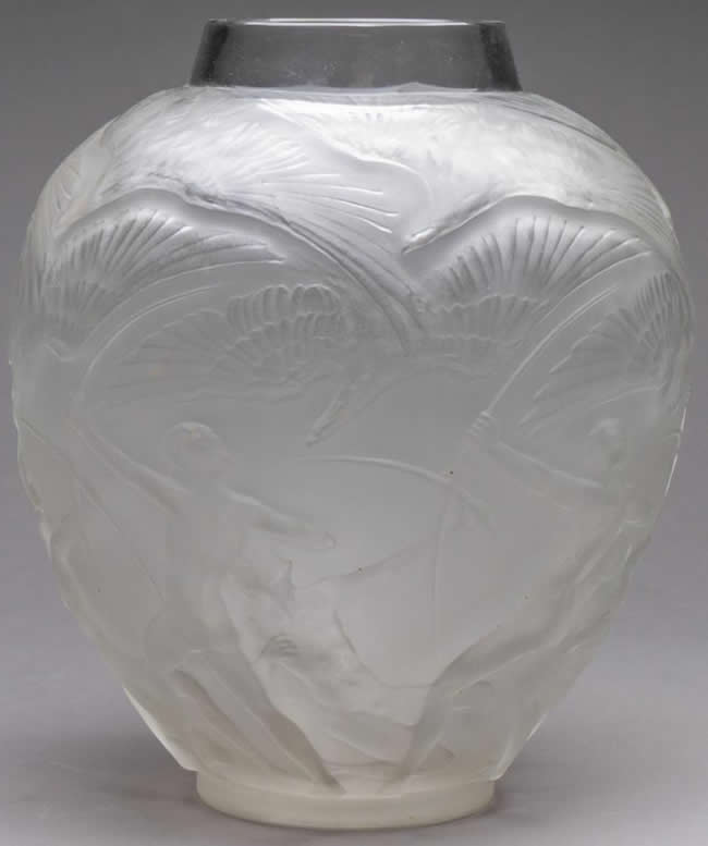 R. Lalique Archers Vase