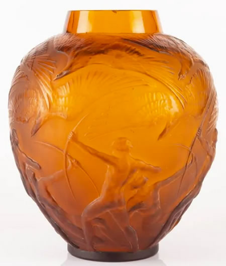 R. Lalique Archers Vase