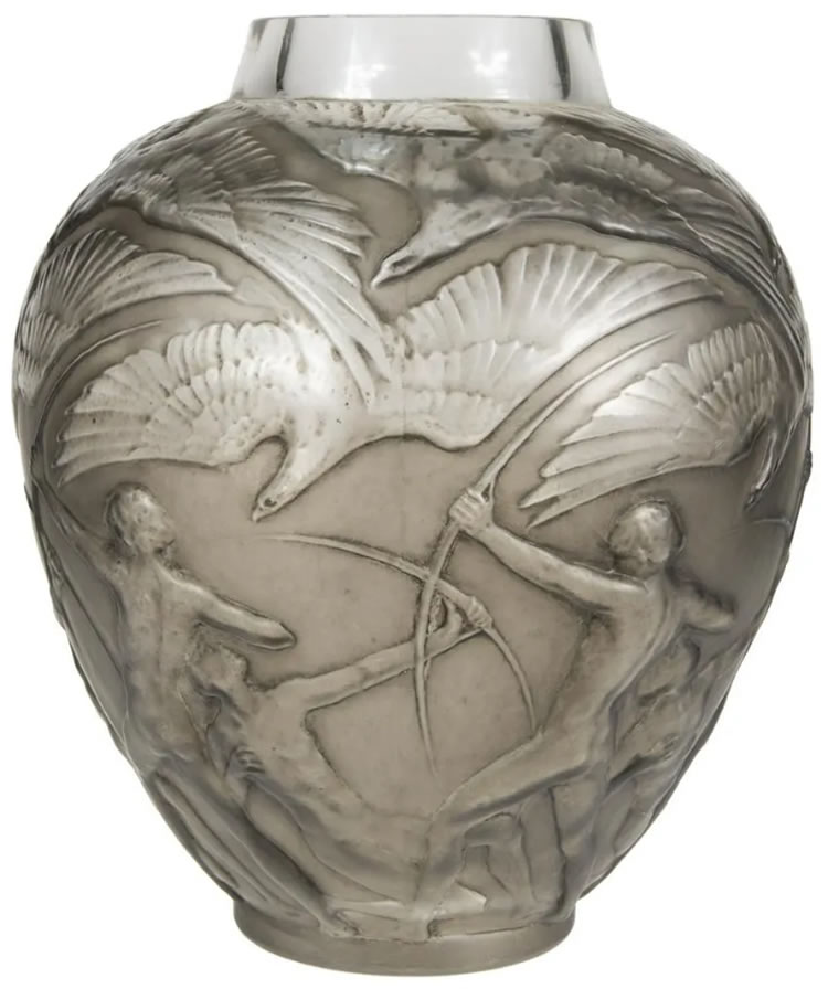 R. Lalique Archers Vase