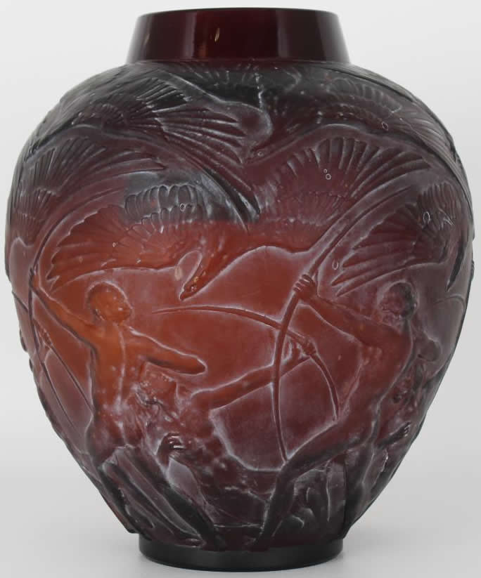 R. Lalique Archers Vase