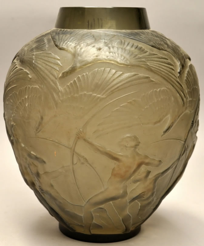 R. Lalique Archers Vase