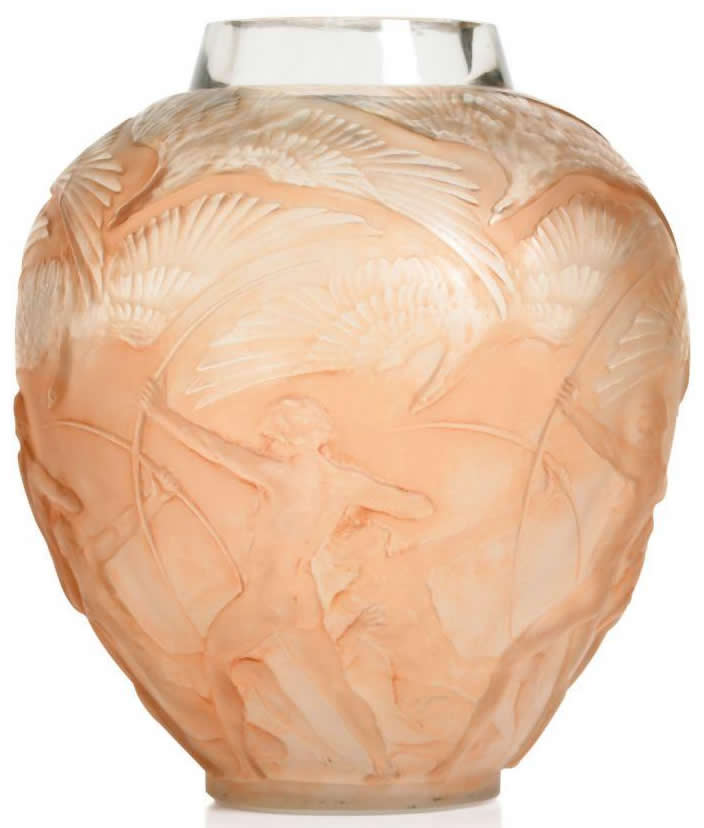 R. Lalique Archers Vase