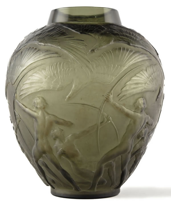 R. Lalique Archers Vase