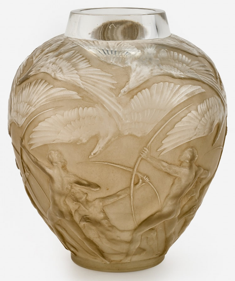 R. Lalique Archers Vase