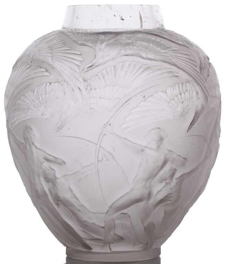 R. Lalique Archers Vase